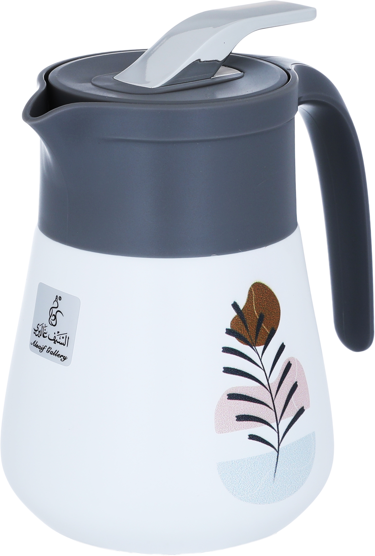 Gloria glass thermos, 500 ml, plastic outer shell - gray product image 2