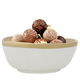 Al Saif Gallery porcelain bowl, golden rim, deep round - white product image 1
