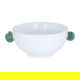 Al Saif Gallery Porcelain Soup Bowl, 20.3 x 15.1 x 7.5 cm, decorated with avocado - white product image 1