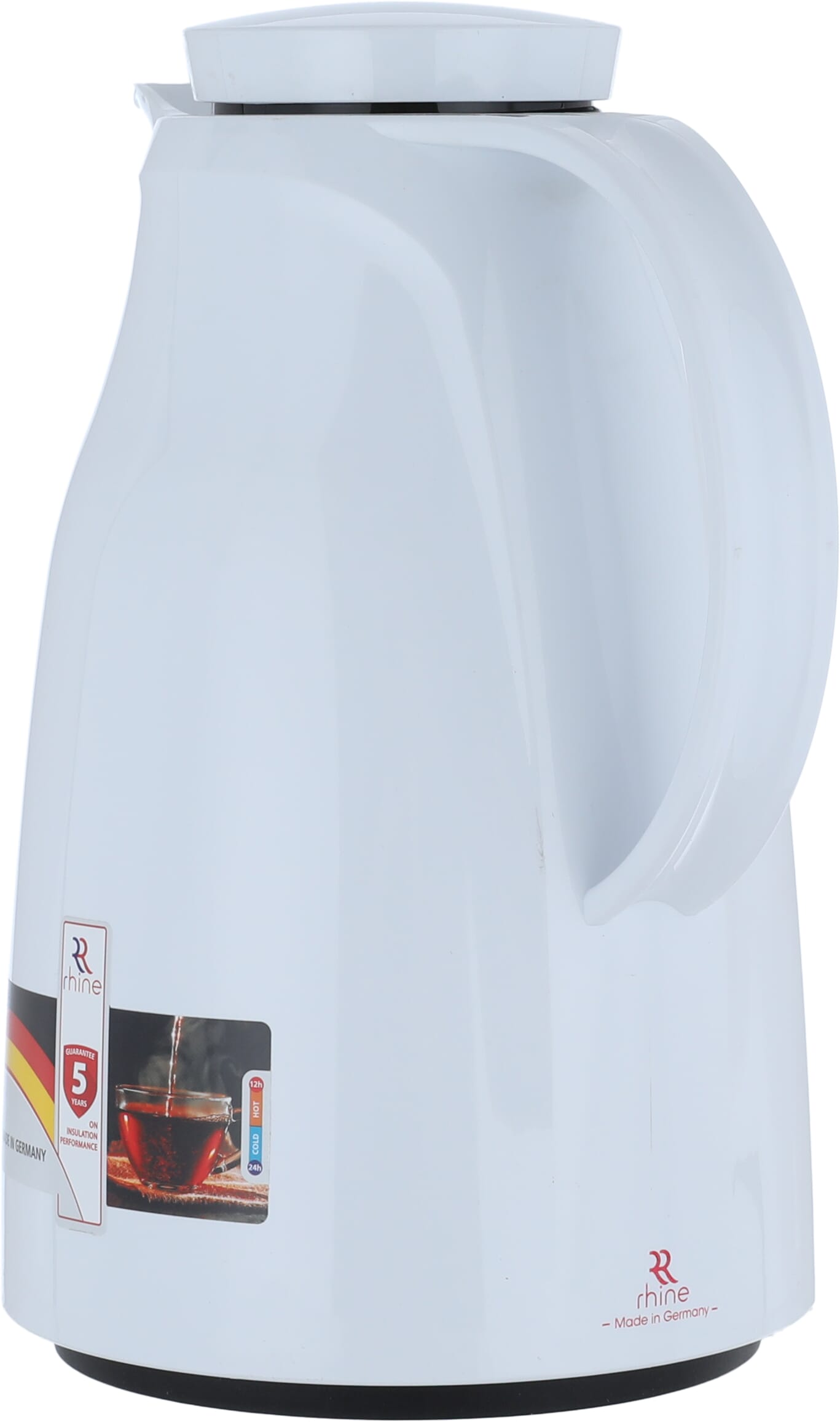 ترمس الراين، 2 لتر، هيكل داخلي زجاج، هيكل خارجي بلاستيك - ابيض product image 3
