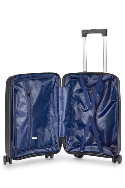 طقم شنط سفر بولي بروبيلين ليمرا، 3 مقاسات، 4 عجلات، بزاوية 360 درجة، LMA-PP515 - رمادي غامق product image 6