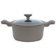 قدر طبخ جرانيت روبوست، 24سم، غطاء زجاج بسيلكون - بني فاتح product image 2