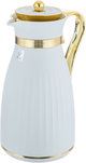 Al Saif Gallery Danat thermos set, 1/0.7 liter, golden handle, 2 pieces, thermal glass inner shell, plastic outer shell - light gray product image 4