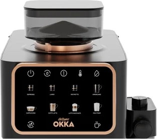 Arzum OKKA Barista Pro Automatic Espresso Machine, 1400W, 15 x 2 Bar, Touch Control, 5 Grit Settings, 9 Brew Options, Auto Clean, Built-in Milk Brewing, Refill Sensor, OK0042-04 - Copper Black product image 3