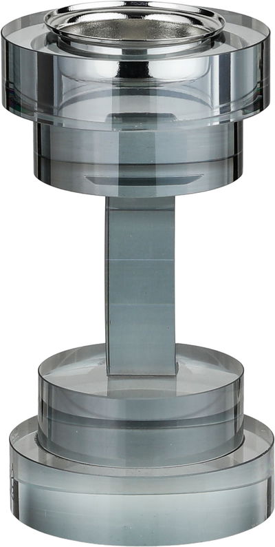 مبخرة زجاج السيف غاليري، 7x7x13 سم، قاعدة دائري - رمادي شفاف product image 3