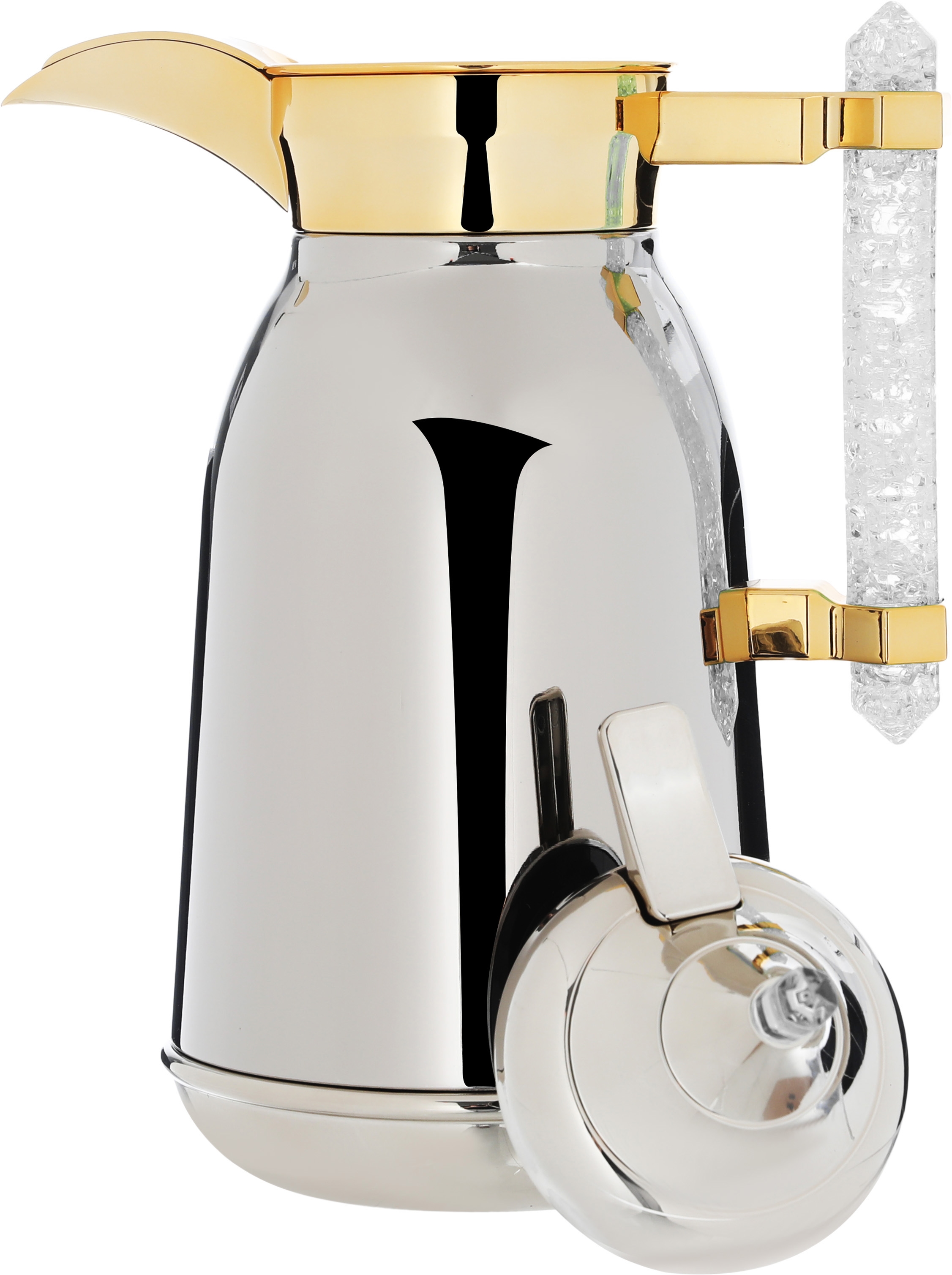 Al Saif Gallery Shahd Steel Thermos Set, 1 Liter/0.75 Liter, 2 Pieces - Silver product image 7