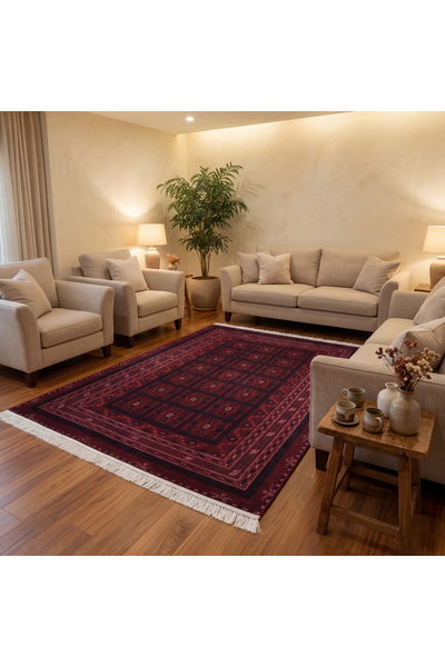 سجادة بوليستر سجادتي، 160×230 سم، نقشة همدان - أحمر product image 5