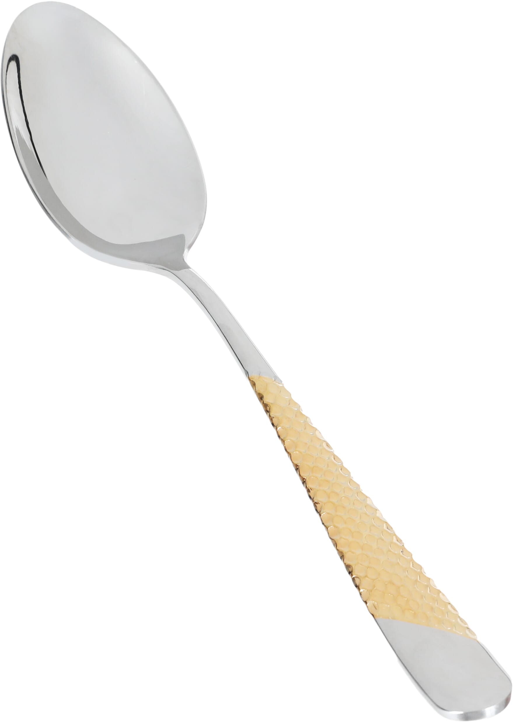 Al Saif Gallery steel eating spoon set, 6 pieces, gold-silver pattern product image 2