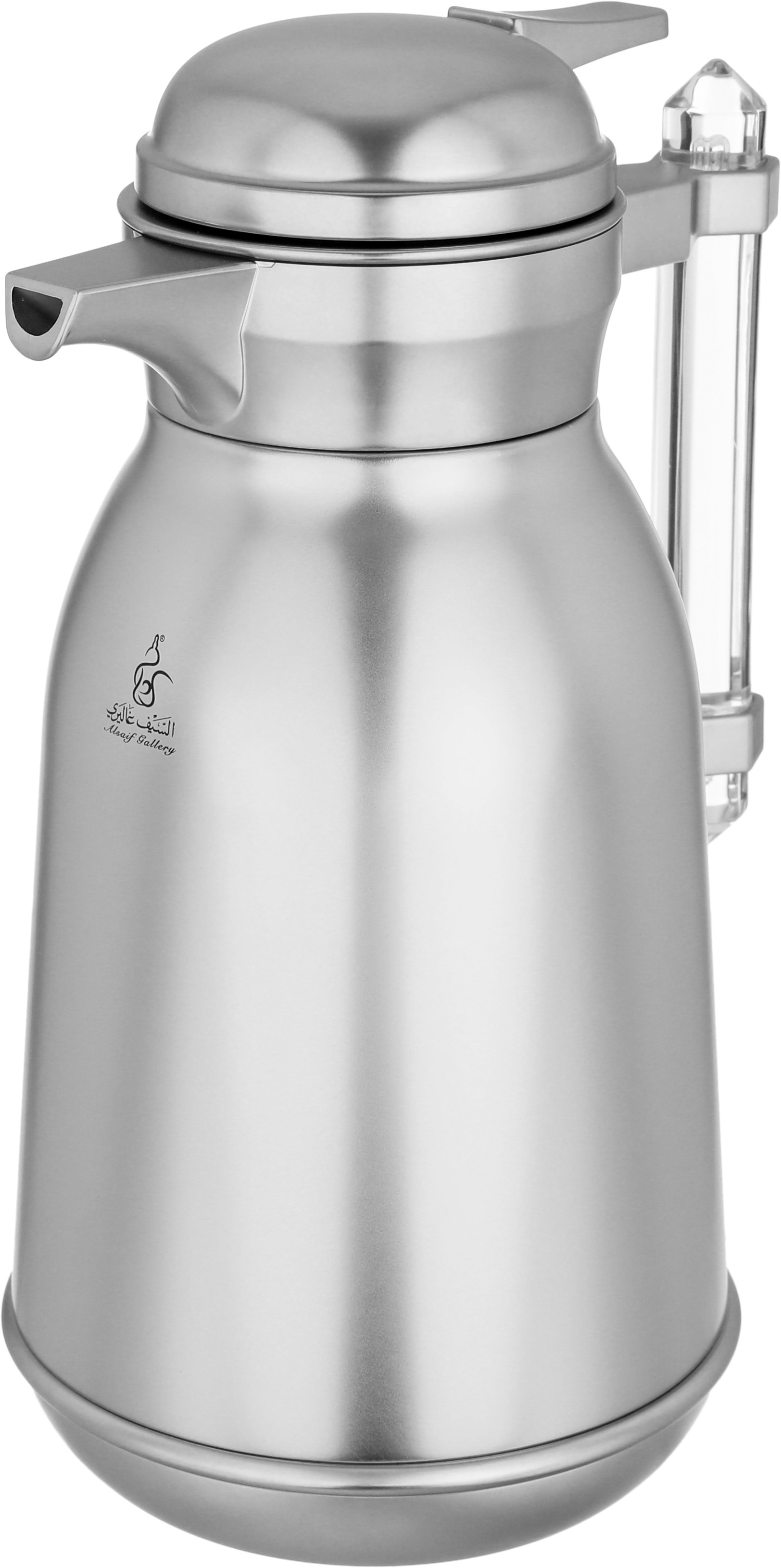 Al Saif Gallery Shahad thermos set, 1 liter, thermal glass inner shell, plastic outer shell, 2 pieces - silver product image 6
