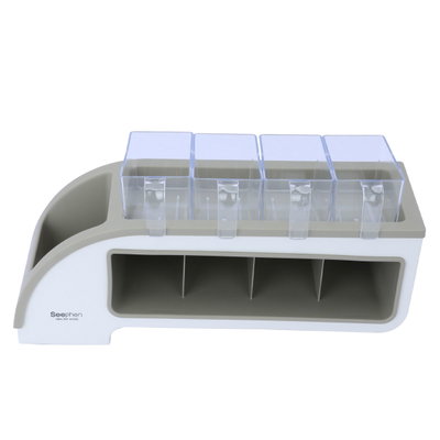 رف للبهارات بلاستيك السيف غاليري، أربع خانات - أبيض product image 4