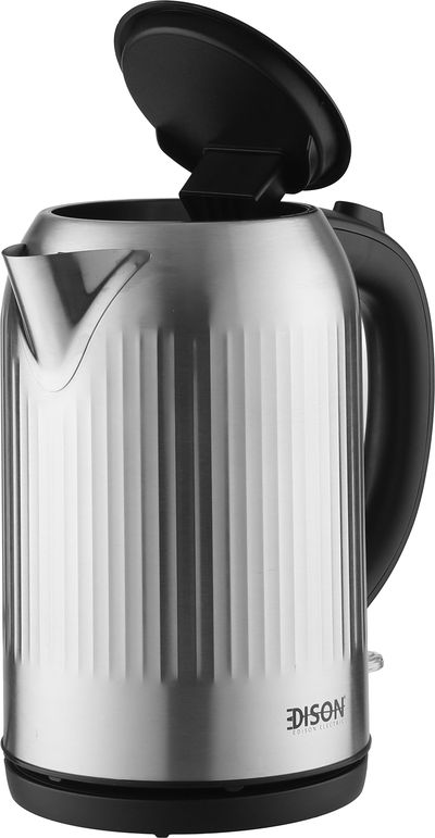 Edison KE01405C-CB Electric Kettle, 2200-1850W, 1.7L, Black Hand - Silver Black product image 4