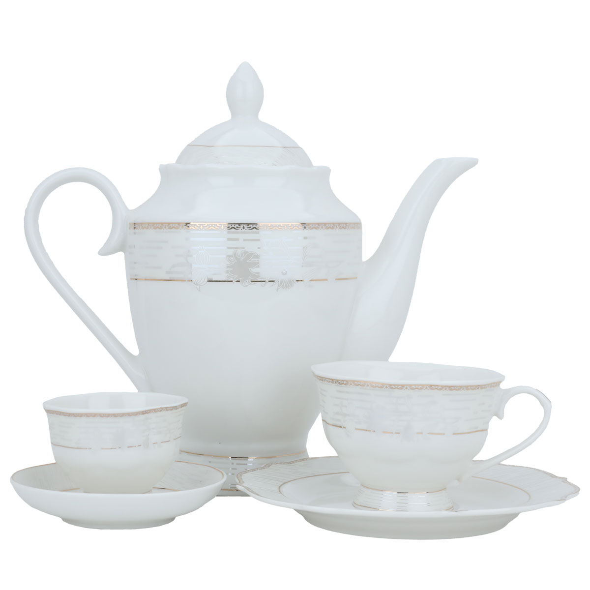 طقم سفرة بورسلان السيف غاليري، 65 قطعة، دائري - أبيض product image 2