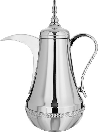 Al Saif Gallery Nouf thermos set, 0.7 / 1 liter, 2 pieces, thermal glass inner container, stainless steel outer shell - silver product image 3