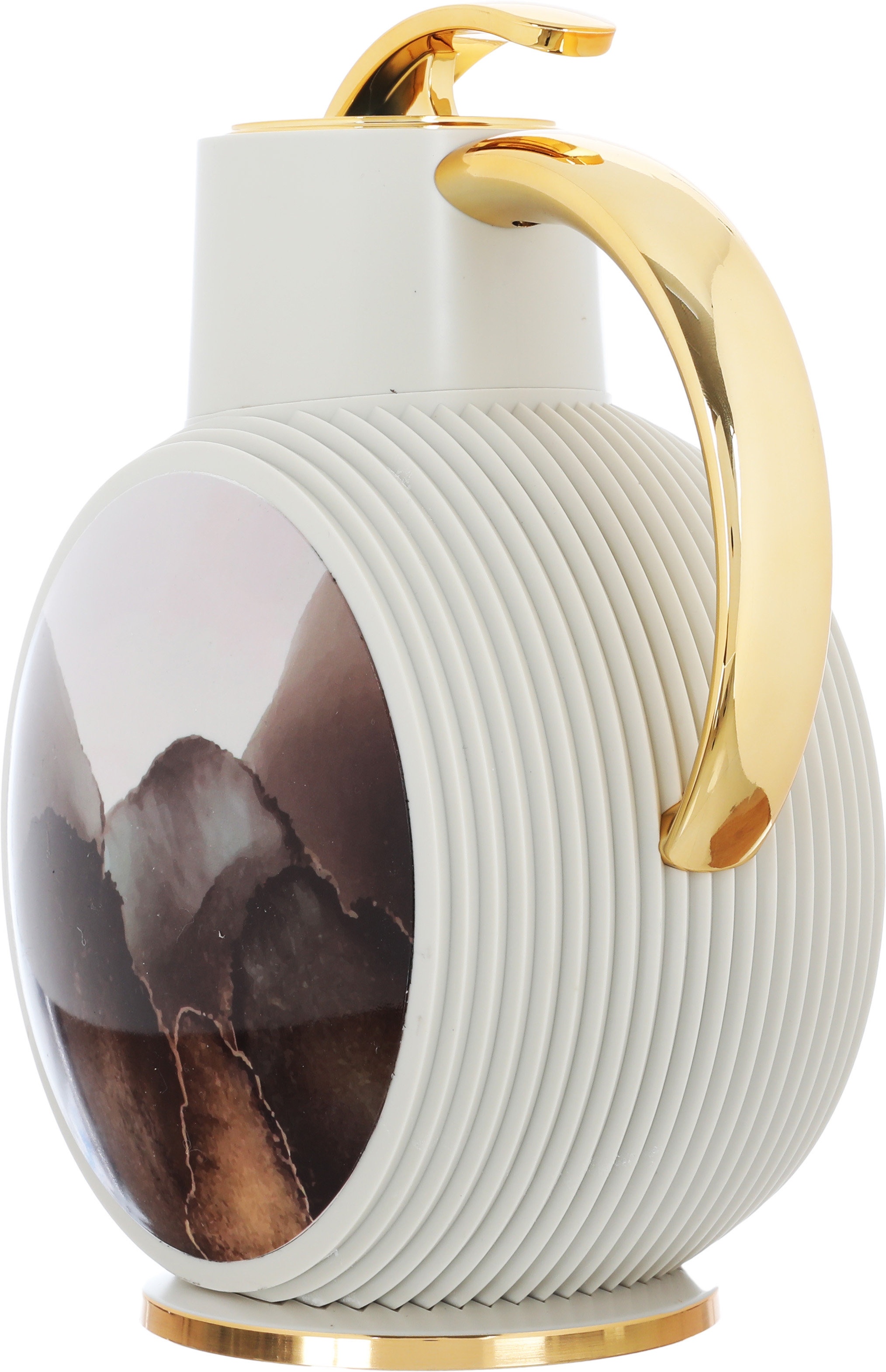 Glory Al-Jawhara Thermos, 900 ml, glass inner container, plastic outer shell - beige product image 2