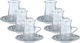 Al Saif Gallery Porcelain Bialat Set, 12 Pieces - Transparent Grey product image 1