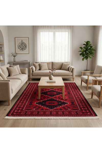 سجادة مجلس بوليستر سجادتي، 200×300 سم، نقشة نجد - أحمر product image 4