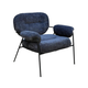 Modern Metal Chair, 85×60×60 Cm, Bouclé Fabric And Foam - Dark Gray product image 3