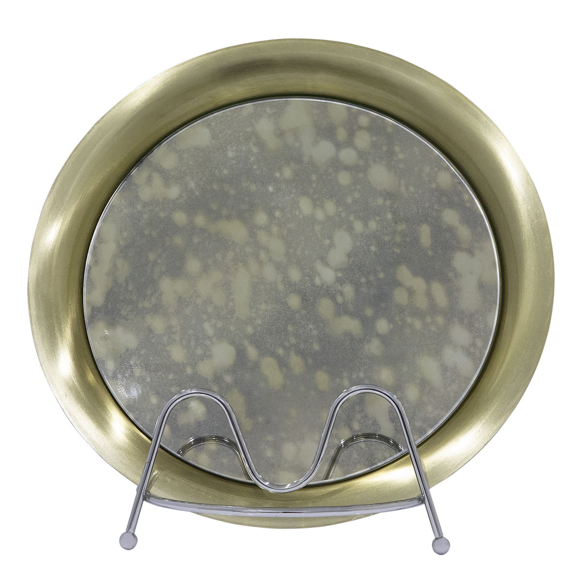 Al Saif Gallery Steel Serving Plate, 29X29X3 Cm, Round - Dark Gold product image 2