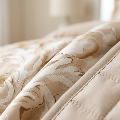 طقم لحاف ساليرنو مايكروفايبر، 240x260 سم، نفرين، 9 قطع - بيج product image 5