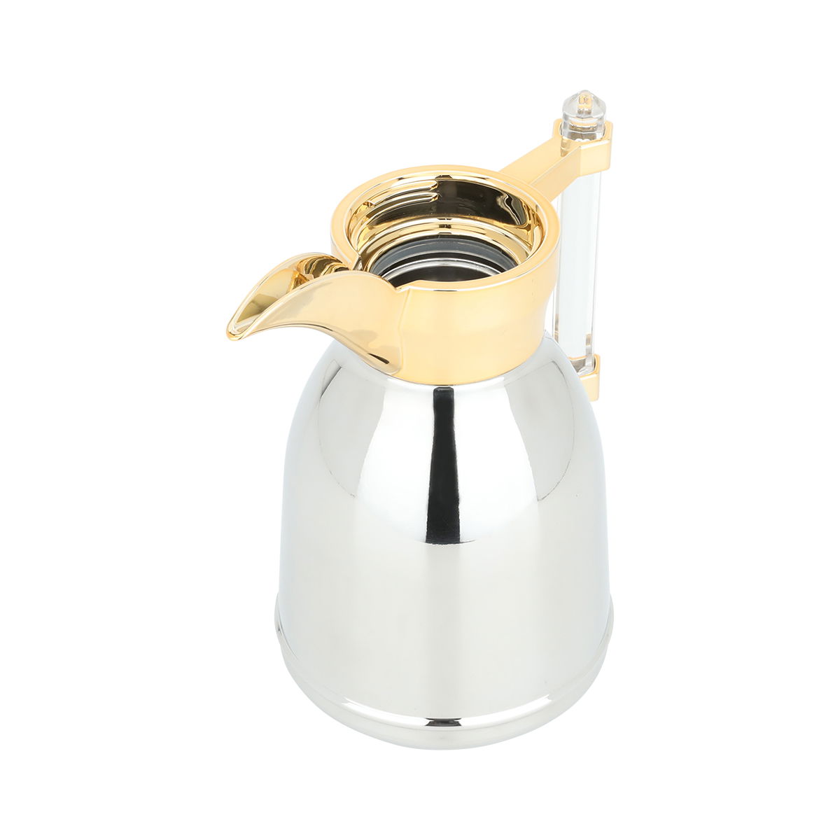 Plastic pot, with transparent handle, 0.35 liters - silver product image 4