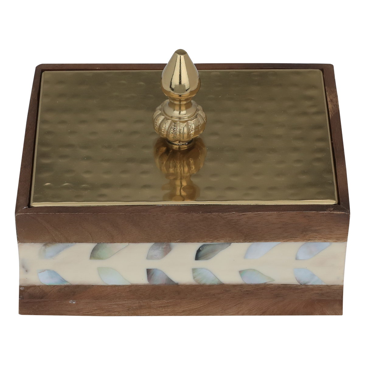 Al Ain Andalusia Wooden Storage Box with Lid, 15 x 12 x 6 cm, Rectangle - Multi Color product image 4