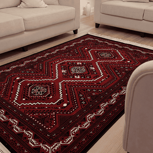 سجادة بوليستر سجادتي، 160×230 سم، تصميم كاشان تراثي - أحمر product image