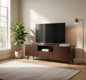 وحدة تلفزيون خشب MDF، 40×180×25 سم - بني product image 2