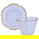 Al Saif Gallery Glass Arabic Coffee Cups and Saucer Set, 12 Pieces, 100 ml - Clear product image 1
