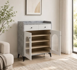 Modern MDF wooden buffet, 95×80×35 cm - Gray product image