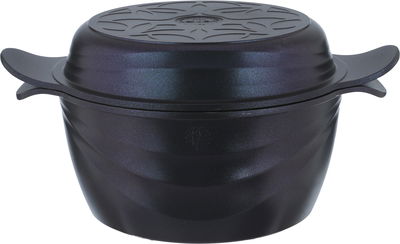 طقم قدور جرانيت نيوكلاين، 10 قطع، غطاء زجاج - ازرق غامق product image 8