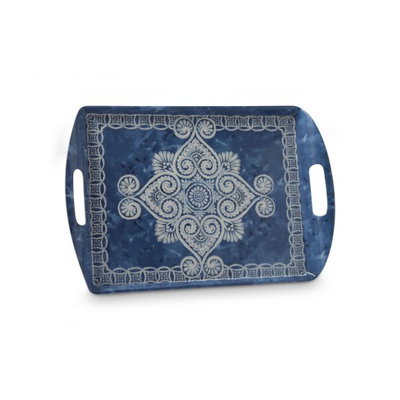 Al Saif Gallery Melamine Serving Tray, 20.5 cm, Rectangle - Blue product image 1