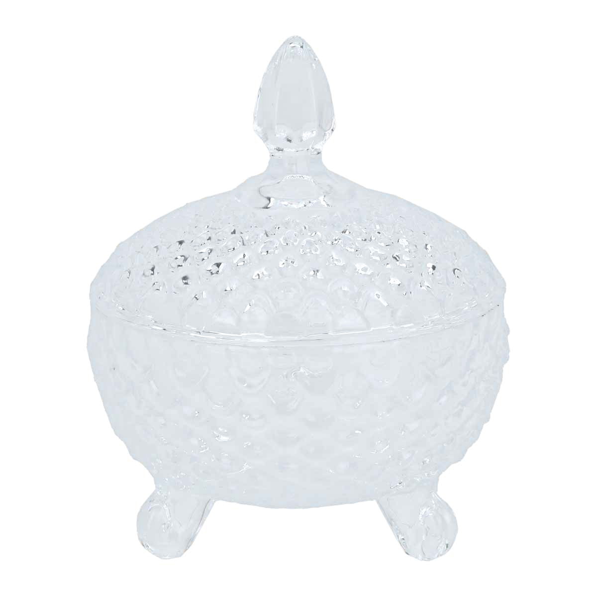 Alsaif Gallery sugar bowl with glass legs, 9.8 x 12 cm, cover - transparent product image