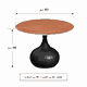 طقم طاولات سيراميك و معدن، 7 قطع - اسود بني product image 2