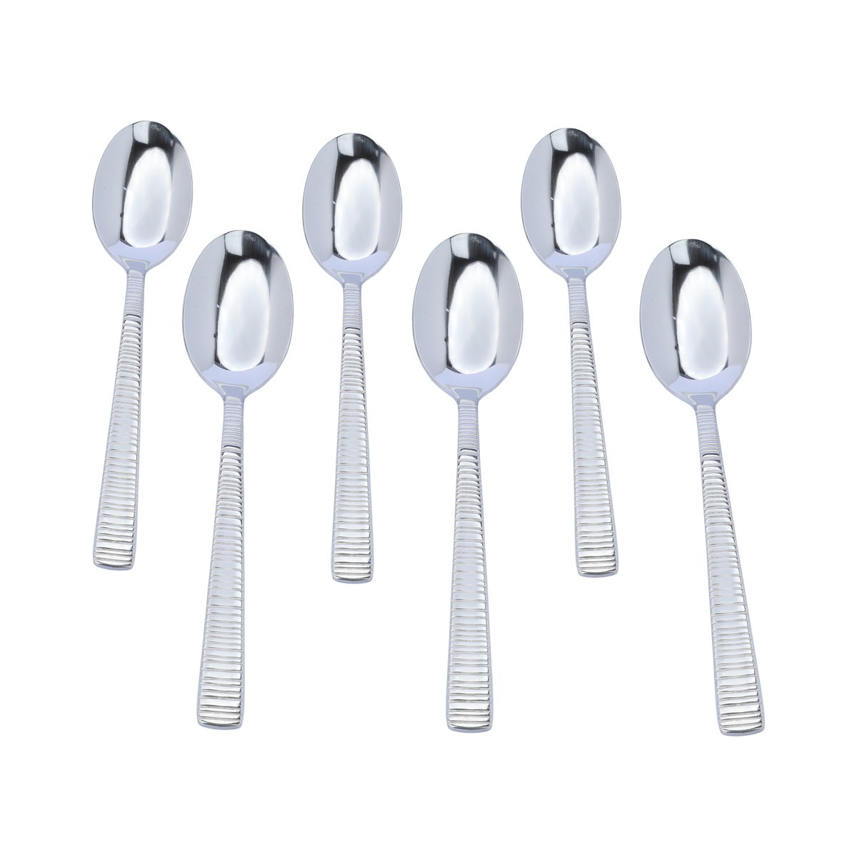 Al Saif Gallery Steel Sweet Spoons Set, 6 Pieces - Silver product image 2