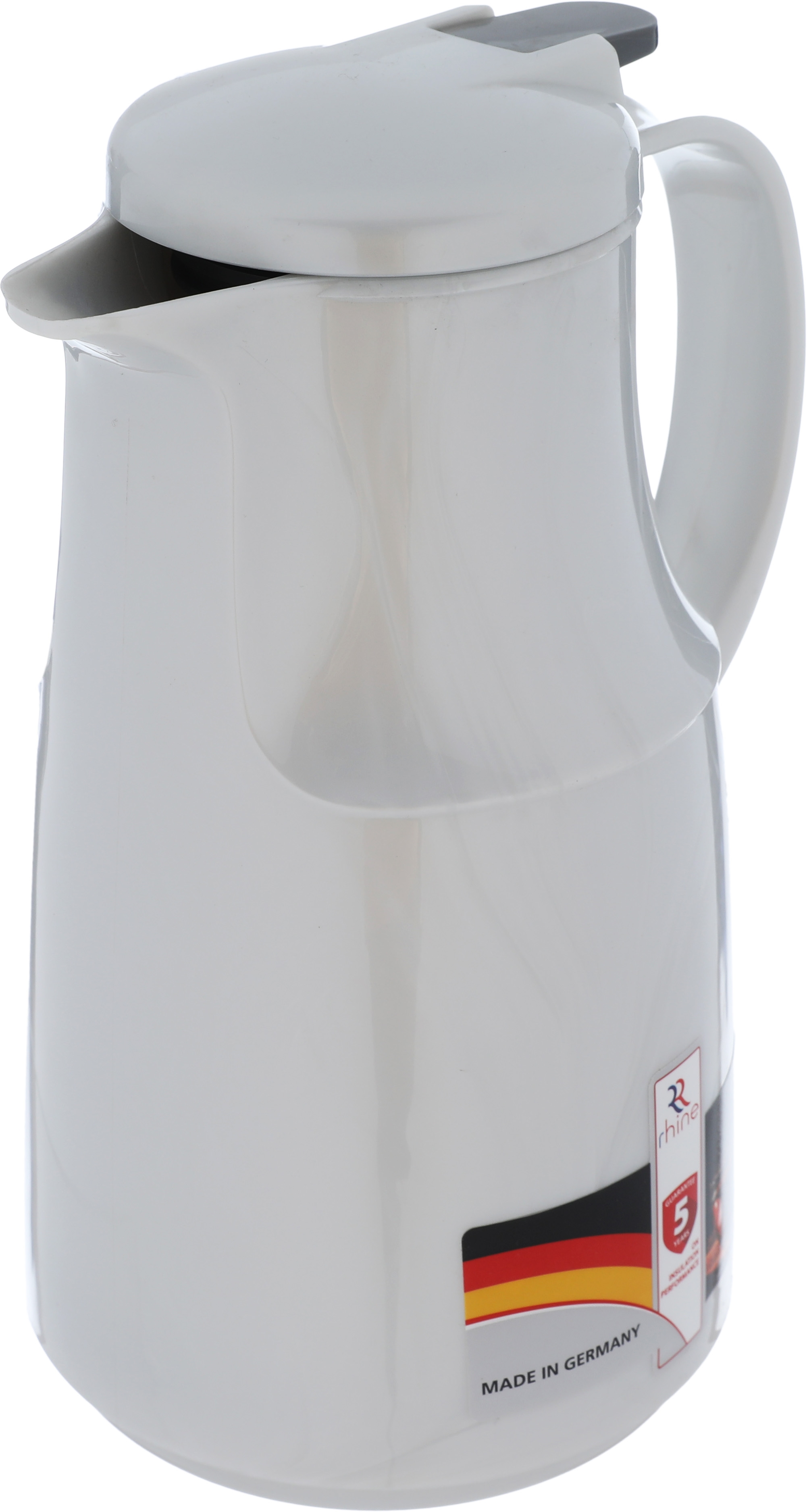 Alrhine Marcotec thermos, 1 liter, compressor, glass inner container, plastic outer shell - silver product image 2