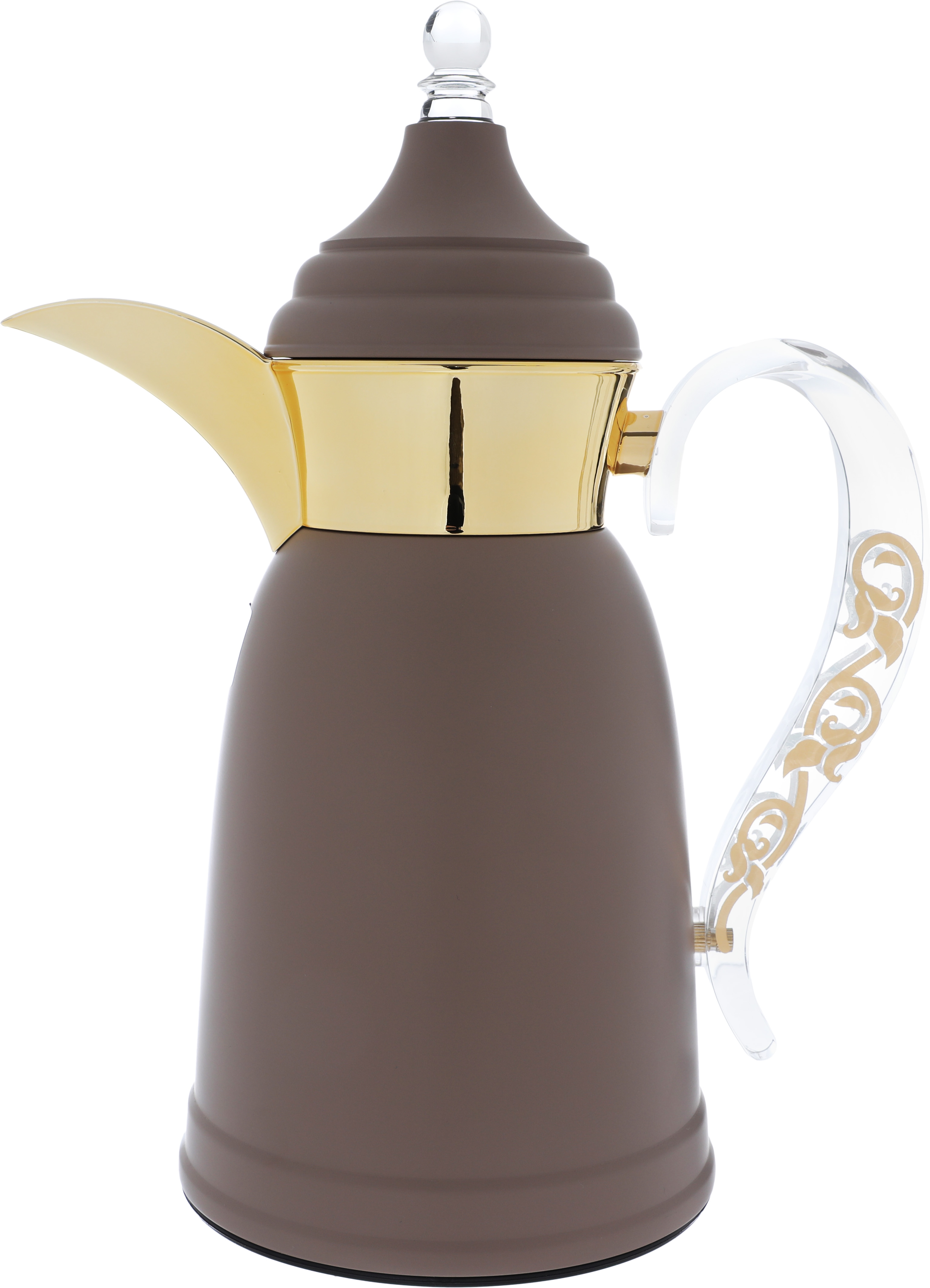 Al Saif Gallery Qamar thermos set, 1 liter, thermal glass inner container, steel outer shell - Cappuccino product image 9