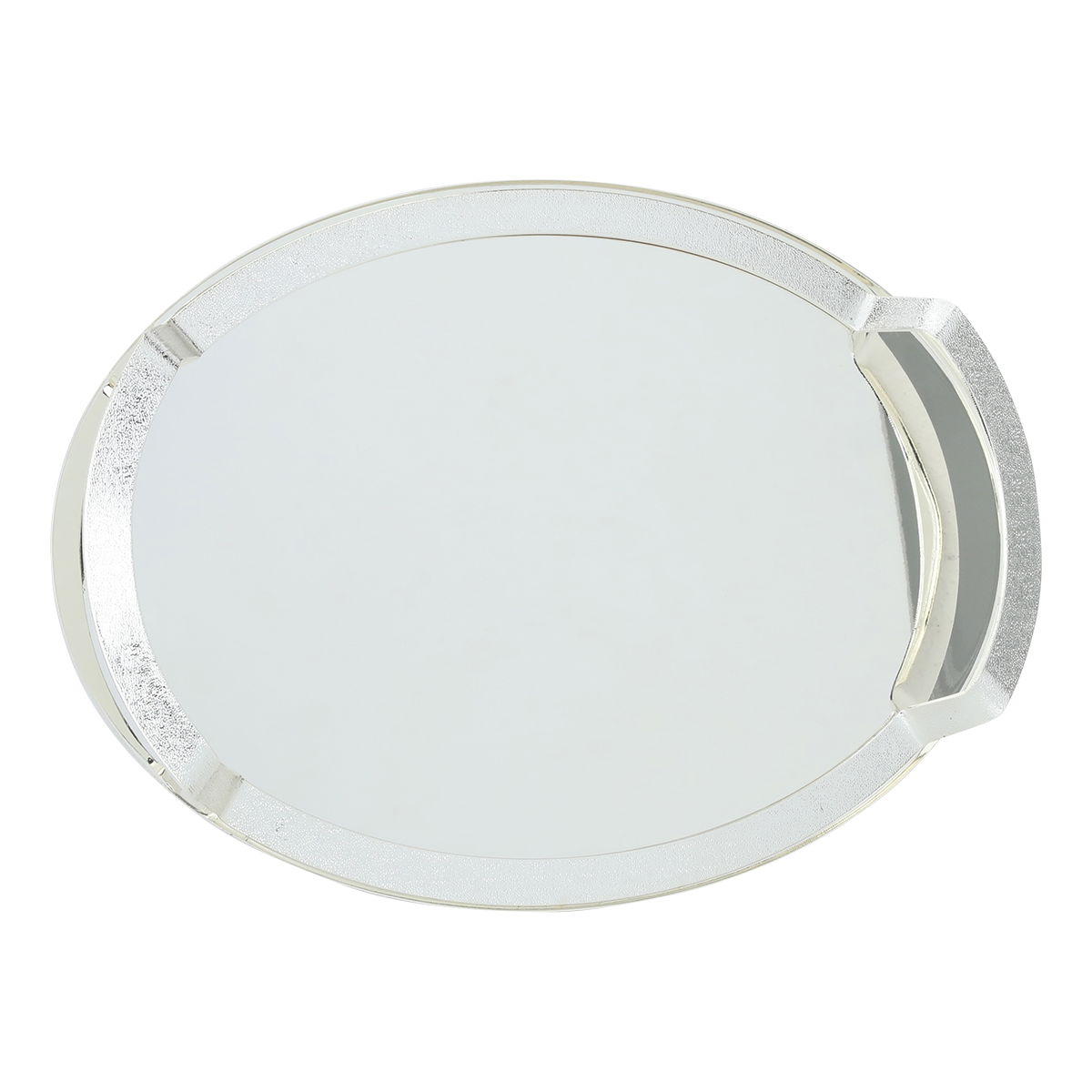 Al Saif Gallery Steel Serving Tray, 37x26x2 cm - Silver product image