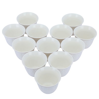 طقم فناجين قهوة عربي بورسلان السيف غاليري، 12قطعة - أبيض product image 2