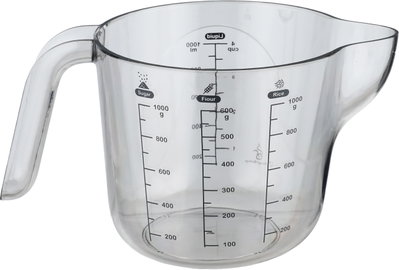 Al Saif Gallery Acrylic Measuring Cup, 1 Liter - Transparent Gray product image 3