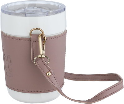 Al Saif Gallery Porcelain Thermos Mug, 420 ml - White Pink product image 3