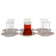 Al Saif Gallery glass jars and plates set, 12 pieces, 170 ml - beige product image 1