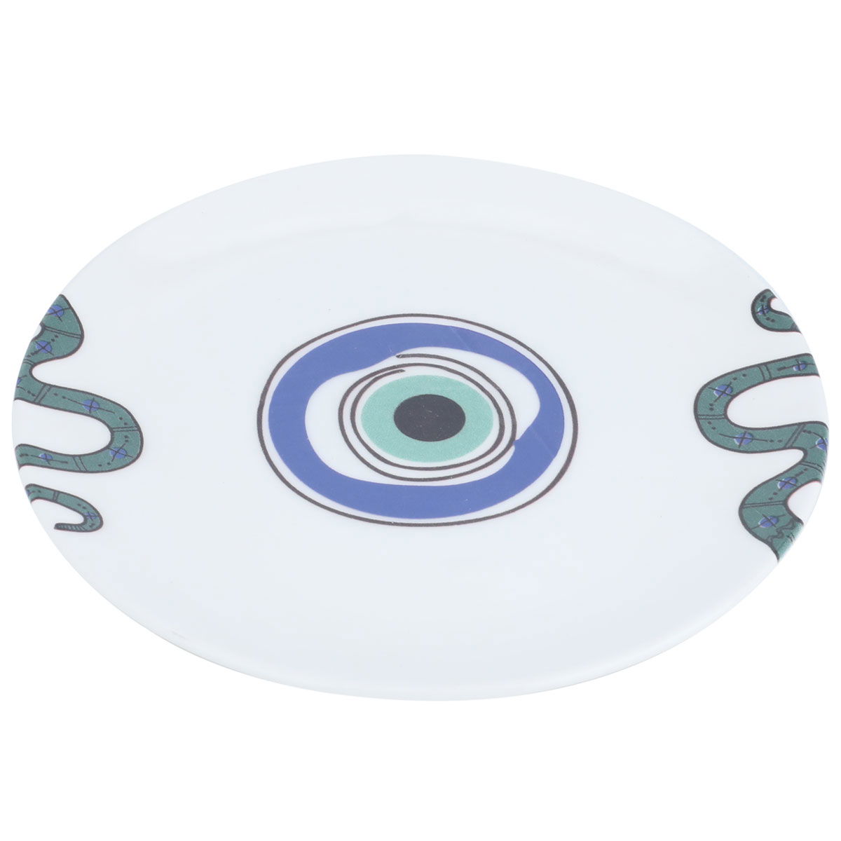 Al Saif Gallery Porcelain Serving Plate, 20X20X2 Cm, Round - White And Blue product image