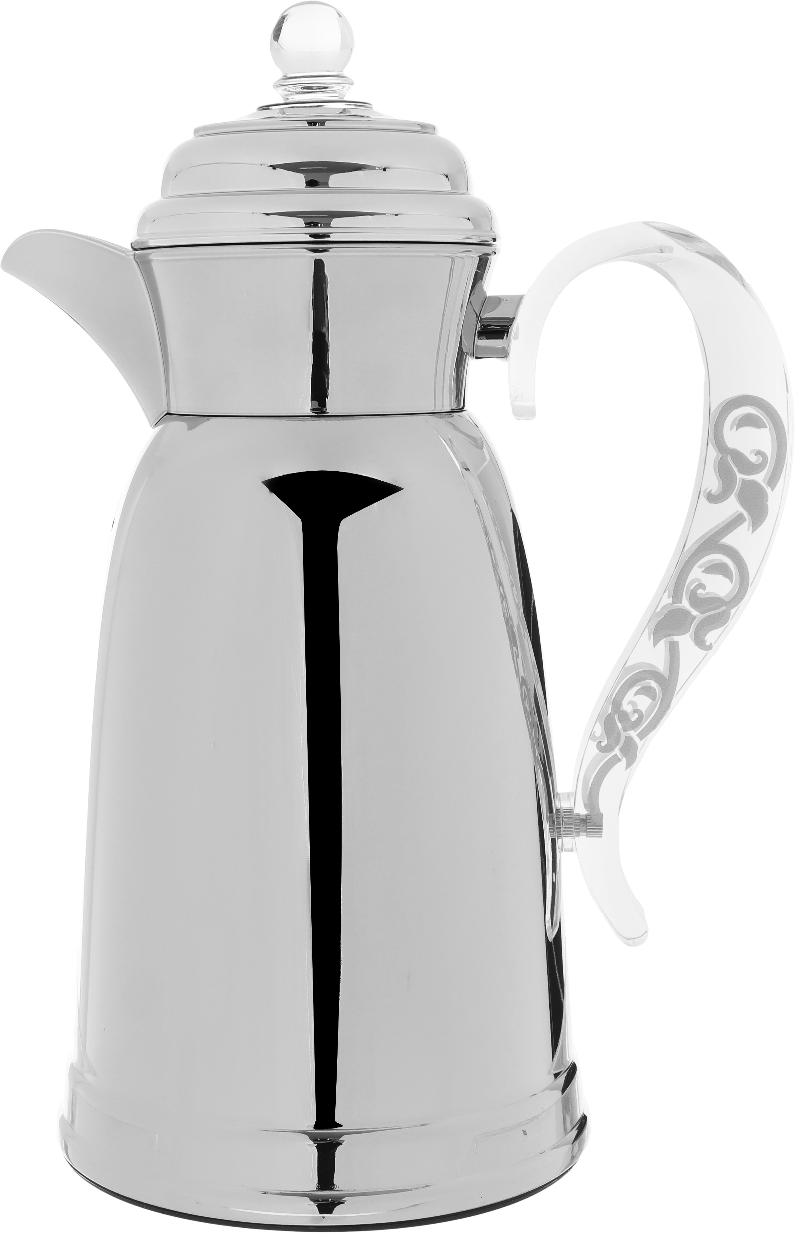 Al Saif Gallery Qamar thermos set, 1 liter, thermal glass inner container, steel outer shell - silver product image 4