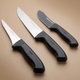 Bergy Stainless Steel Slicing Knife Set, 3 Pieces, Plastic Handle - Black Silver product image 1