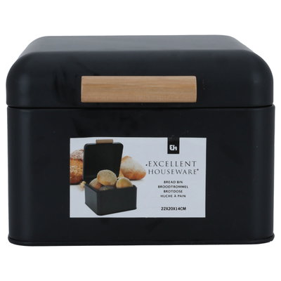 حافظة خبز استيل السيف غاليري، 14×20×22 سم - أسود product image 2