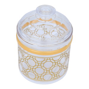 Al Saif Gallery Plastic Round Spice Box, 750 Ml - Clear Gold product image 2