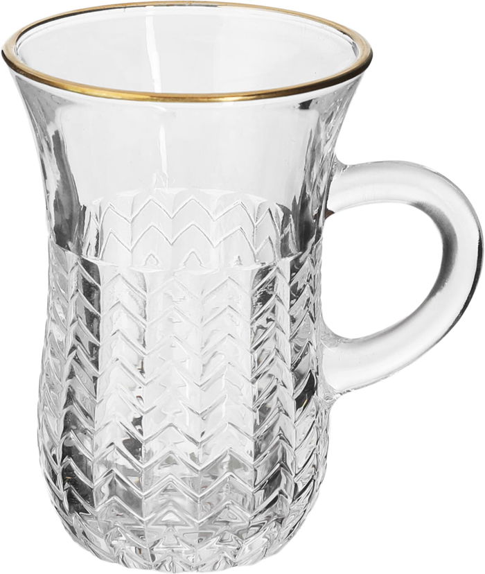 طقم بيالات شاي زجاج ماكس جلاس، 88 مل، 6 قطع - شفاف product image 2