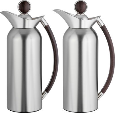 طقم ترامس الثريا السيف غاليري، 1/1 لتر، خامة داخلية زجاج، يد اسود، غطاء ضغاط - فضي product image 1