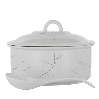طقم صحون بورسلان السيف غاليري، 15 قطعة - ابيض product image 5
