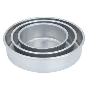طقم قوالب كيك المونيوم السيف غاليري، 3 قطع - فضي product image 2